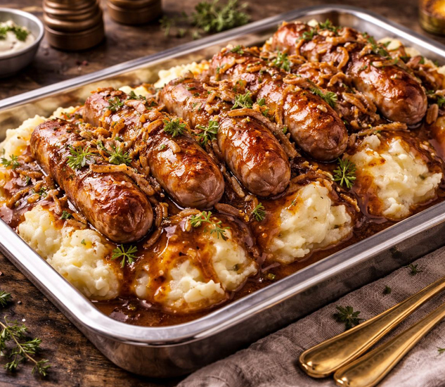 The Royal Bangers & Mash Banquet Platter